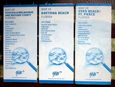 Lot of Three Dolph's AAA Maps of Florida Cities ~ Eastern Coastal 2006 ~ 2007 picture