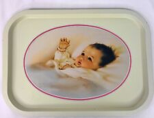 Bessie Pease Gutmann Tray Baby Awaking 1985 Heirloom Tradition 15 x 11 picture
