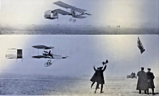 1908 Vintage Magazine Illustration Aviator Henry Farman Winning Deutsch Prize picture