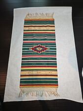 Antique Mexican Saltillo Serape Blanket Table Runner Baby Swaddle See Photos  picture