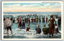 Pablo Beach, Florida FL - Surf Bathers - Vintage Postcard - Unposted picture