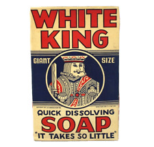 White King Quick Dissolving Box Powder Soap 1933 LA Soap Company NOS Giant Size picture