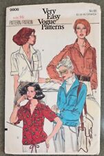Very Easy VOGUE Sz 16 Pattern blouse #9906 sewing loose, pullover 1970s UNCUT FF picture