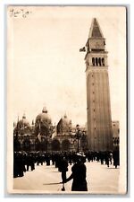 RPPC St Mark's Campanile Venice Italy 1913 Postcard U25 picture