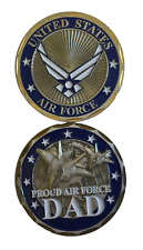 U.S. Air Force  Proud Air Force DAD USAF  Challenge Coin Military picture