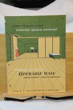 Hauserman Co Operable Wall Sliding Acoustic Brochure 1962 16pp Vintage Cleveland picture