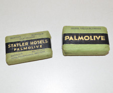 Vintage 1940S 1950S PALMOLIVE Soap Bars Lot Hotel Advertising Statler Plumosa picture