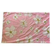 Vintage 70s Cannon Royal Featherlite Standard Pillowcase Pink Floral Cotton picture
