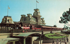 Orlando FL Florida, Walt Disney World Steam Railroad RARE, Vintage Postcard picture