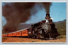 Denver & Rio Grande Narrow Gauge Passenger Train Colorado VINTAGE Postcard picture