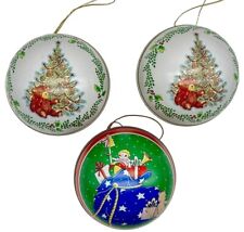 Vintage 1986-87 The Tin Box Co Metal Christmas Ornaments picture