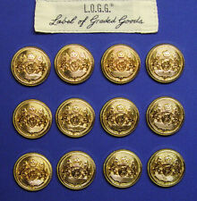 12 H & M L.O.G.G.GOLD TONE METAL JACKET REPLACEMENT BUTTONS,EXCELLENT CONDITION  picture