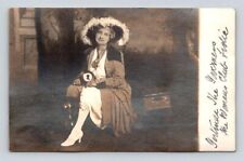 RPPC  Risque Gertrude The Governess Womans Club Frolic AZO Postcard picture