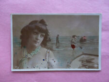 1904 Pretty Lady Colorized RPPC Real Photo Glitter NPG Leo Uhlfelder NY Postcard picture