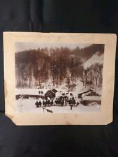 Original ca. 1890 INDIAN STREAM Pittsburg New Hampshire Logging Camp Photo RARE  picture