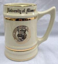 Vintage University of Missouri ceramic stein mug WC Bunting USA picture