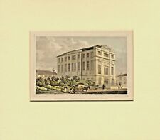 1828 colour mounted  engraving of  