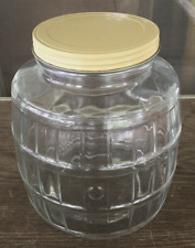 Hard to Find Vintage Farmhouse Hoosier Glass Pickle Jar with Lid picture