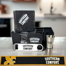 Southern Comfort Whiskey Bar Set, Bar Mats & Plastic Bar Caddy Napkin Holder picture