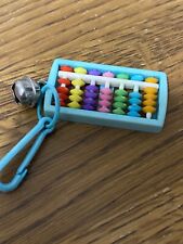 Vintage 1980s Plastic Bell Charm Blue Abacus For 80s Charm Necklace picture
