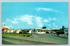 Great Falls Montana MT New Shasta Motel Ad - Blue Sky Cars VINTAGE Postcard picture