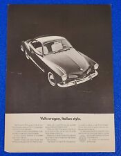 1964 VOLKSWAGEN KARMANN GHIA ORIGINAL VINTAGE PRINT AD  CLASSIC VW picture