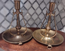 Pair of 2 Vintage Baldwin Brass Nautical Swinging Candle Holders or Wall Sconce picture