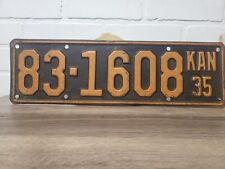1935 Kansas License Plate Trego County picture
