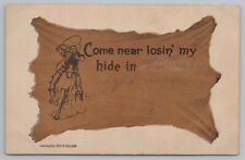 Western~Artist D Hillson~Cowboy~Lasso~Come Near Losin' My Hide~1908 Postcard picture