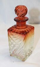 Baccarat Rose Tiente Perfume Bottle with Stopper - Rare Square Shape - 6