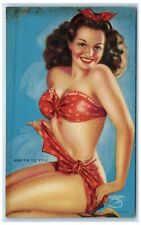 c1950's Mutoscope Follies Girl Pin Up Sexy Knots To You Exhibit Arcade Card picture