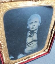 Antique Sixth-Plate DAGUERREOTYPE of a Seated GENTLEMAN in Wood Case picture