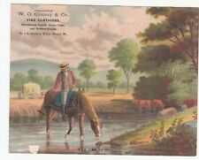 W O Colomy & Co Clothiers Bangor ME SHADY BROOK Horse Water Vict Card c1880s picture