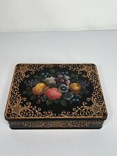 Vintage Tin Container Case Manufacturing Company Graphic Storage Box picture