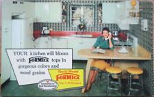 Formica 1950s Chrome Advertising Postcard, Kitchen Interior, Oley, PA Appliances picture