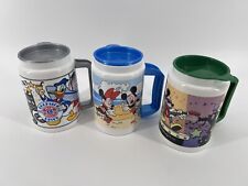 Lot of 3 Vintage Whirley Walt Disney World Souvenir Cups 16 oz - Mickey/Minnie picture