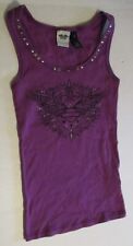 Harley Davidson Motorcycles Logo Purple Womens Tank Top Shirt Small S Preowned picture