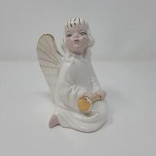 Signed Vintage Hand Painted aholand Mold Christmas Angel Figurine 1972 picture