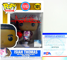 Isiah Thomas Signed Funko Pop Basketball #101 Detroit Pistons PSA Authentic ✅ picture
