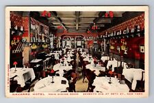 New York City NY, Dining Room Interior at Navarre Hotel, c1910 Vintage Postcard picture