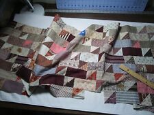 Antique Quilt top piece or runner, hand sewn 18