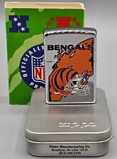 VINTAGE 1997 NFL Cincinnati BENGALS Chrome Zippo Lighter #459 - NEW in PACKAGE  picture