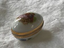Vintage Limoges France Miniature Porcelain Egg  Courting Couple 1 “ Trinket Box picture