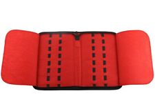 Knife Carrying Storage Case Pack Holds 16 Pocket Knives Red Felt Interior picture