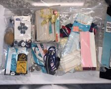Vintage Lot of Sewing Notion Zippers, Buttons, Rick rack , Etc picture