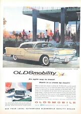 1958 Oldsmobile Automobile Car Vintage Print Ad Oldsmobility Agile Travel  picture