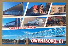 Postcard blank unused Owensboro KY Multiview 4x6 with description picture