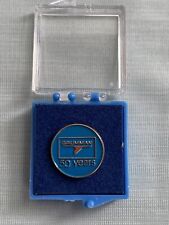 Grumman Aircraft Blue & Gold Enameled 50 Year Service Pin in original Box picture