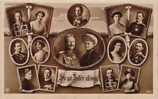 Original Royalty PC - KAISER WILHELM II OF PRUSSIA in uniform WW1 more listed #h picture