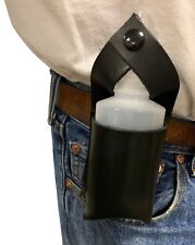 Gold Miner's SNUFFER BOTTLE with LEATHER HOLSTER Snaps In Place picture
